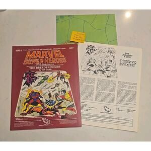 Vintage 6851 TSR MARVEL SUPER HEROES THE BREEDER BOMBS MH-1 1984 Complete Set